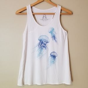 Jellyfish print racerback tank top